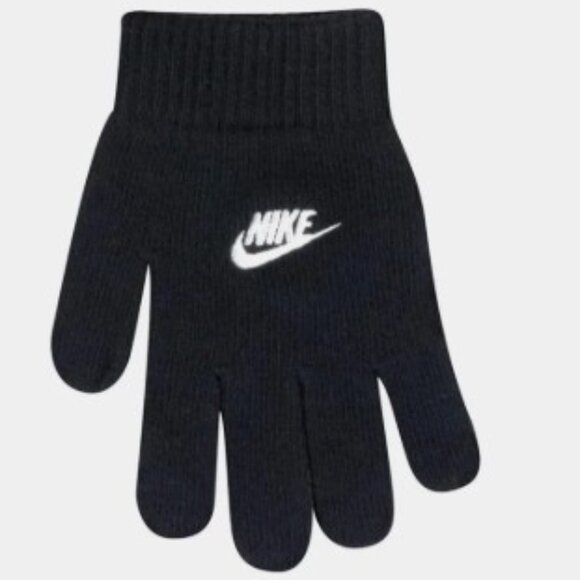 Nike KIDS Cuff Beanie Hat & Gloves 2 Piece Set - Black Size 4/7 FREE SHIP $24 - Picture 2 of 5